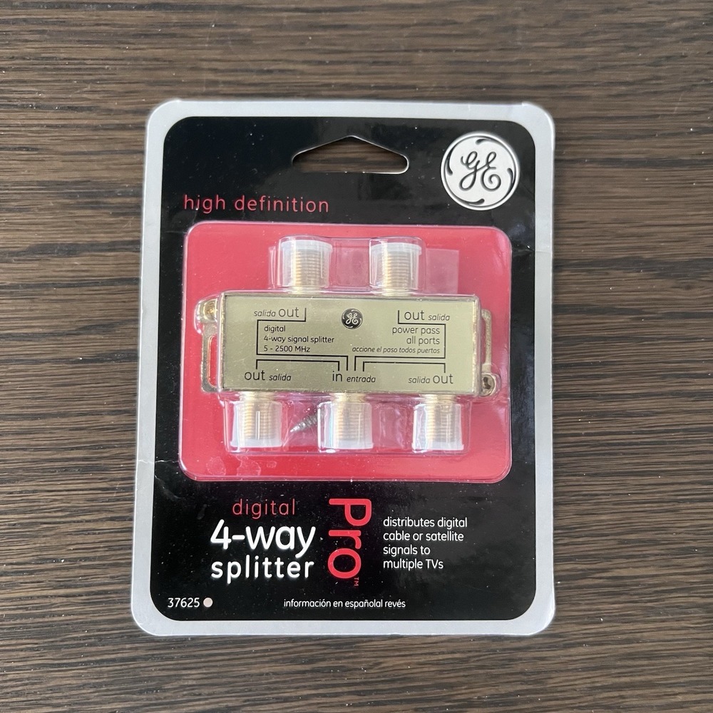 GE 37625‎ Digital 4-way Signal Splitter Pro High Definition New